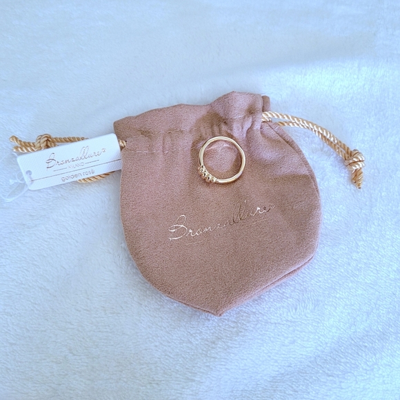 Bronzallure Rope Textured Front Rose🌹 Gold💛  Ring💍 - Picture 2 of 15